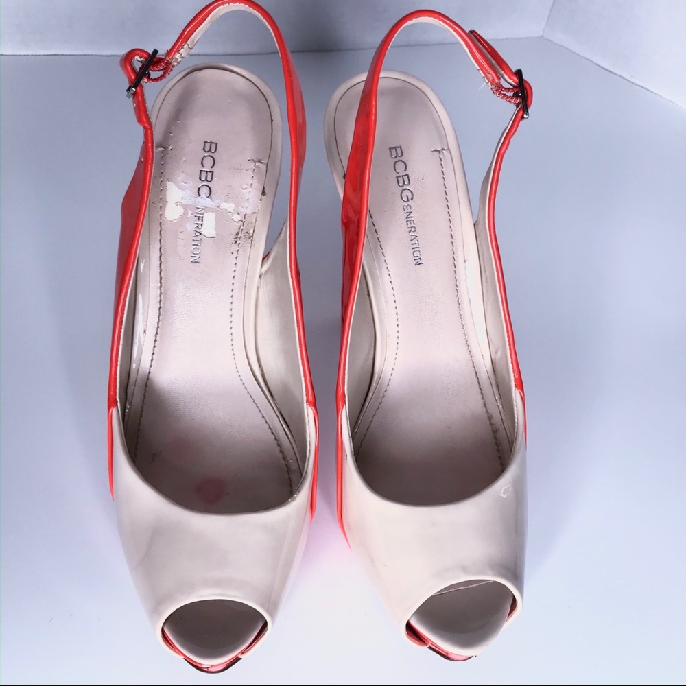 Bcbgeneration Parent Leather Peeptoe Platform Pump - image 5